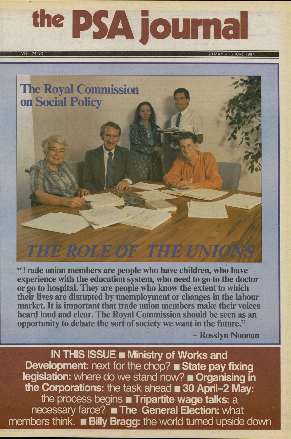 PSA Journal: Vol 74 No 4, May 1987