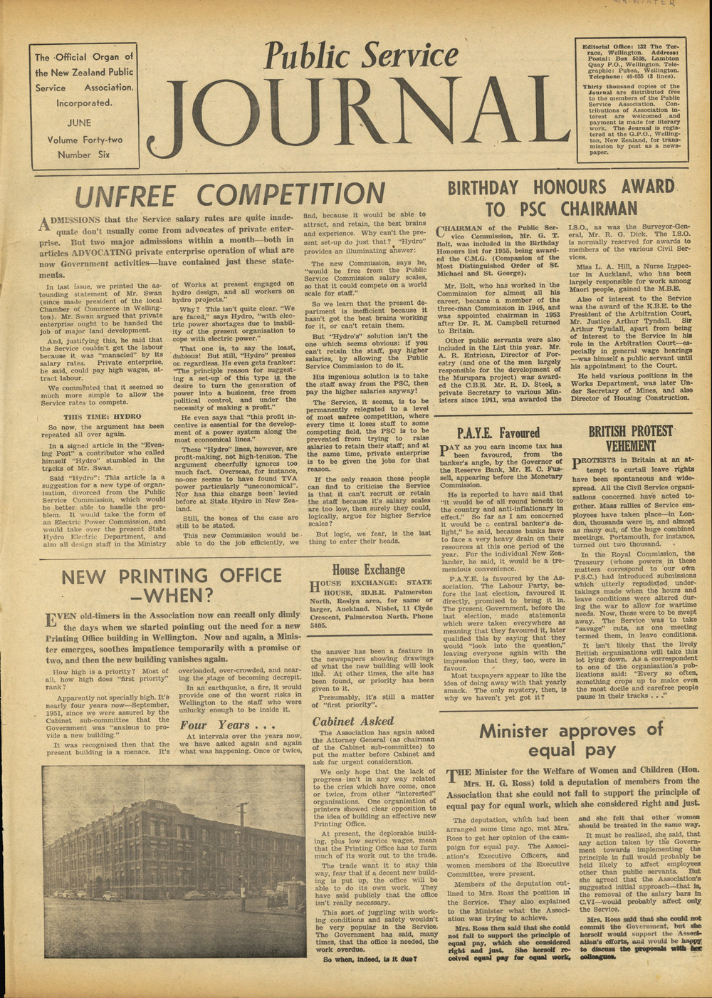 PSA Journal: Vol 42 No 6, June 1955