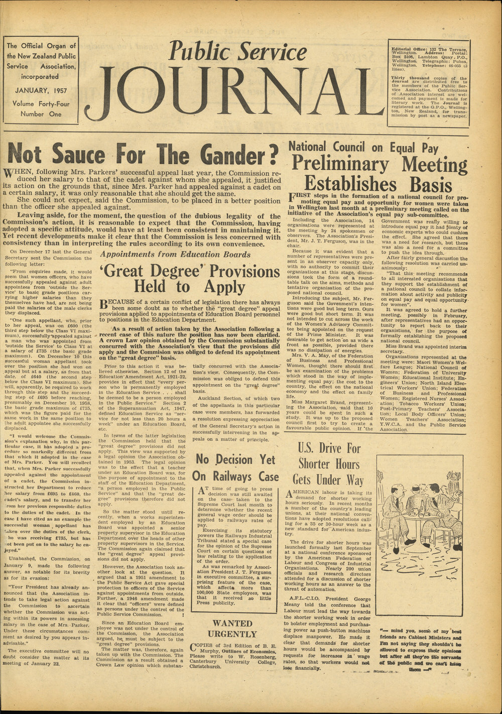 PSA Journal: Vol 44 No 1, January 1957