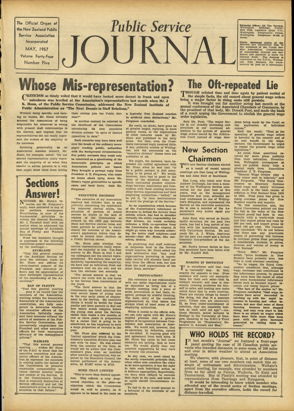 PSA Journal: Vol 44 No 5, May 1957