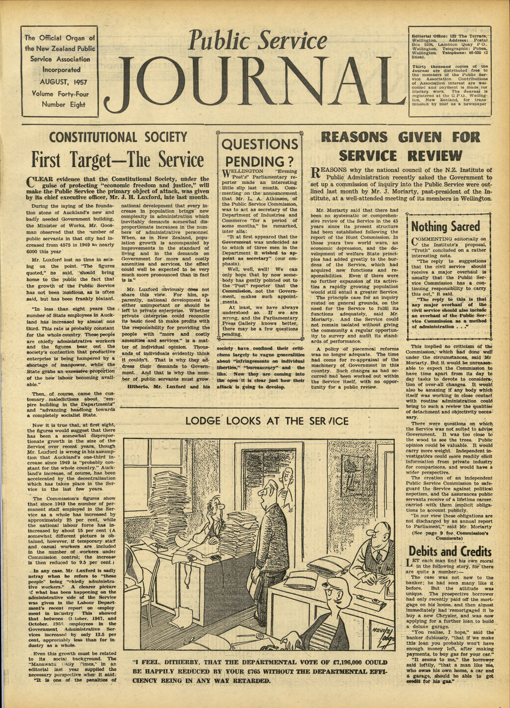 PSA Journal: Vol 44 No 8, August 1957