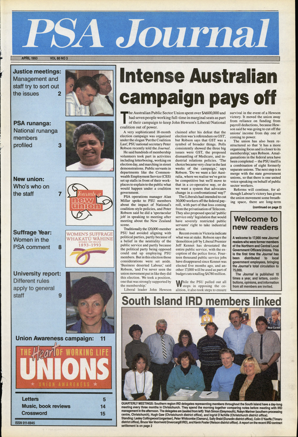 PSA Journal: Vol 80 No 3, April 1993