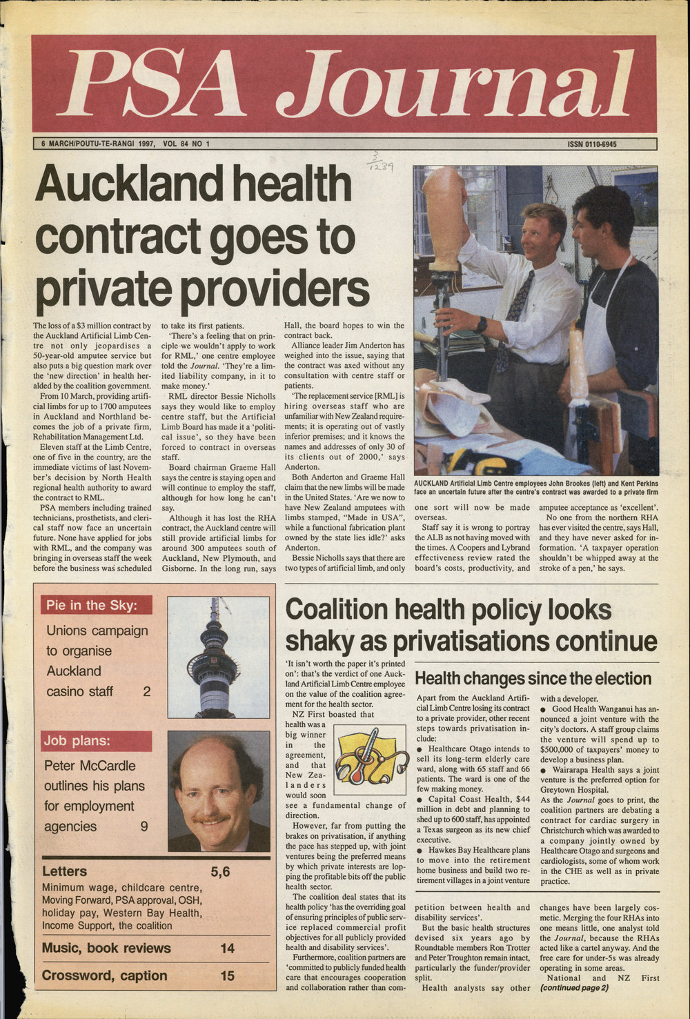 PSA Journal: Vol 84 No 1, March 1997