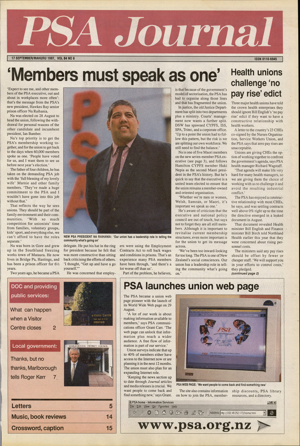 PSA Journal: Vol 84 No 6, September 1997