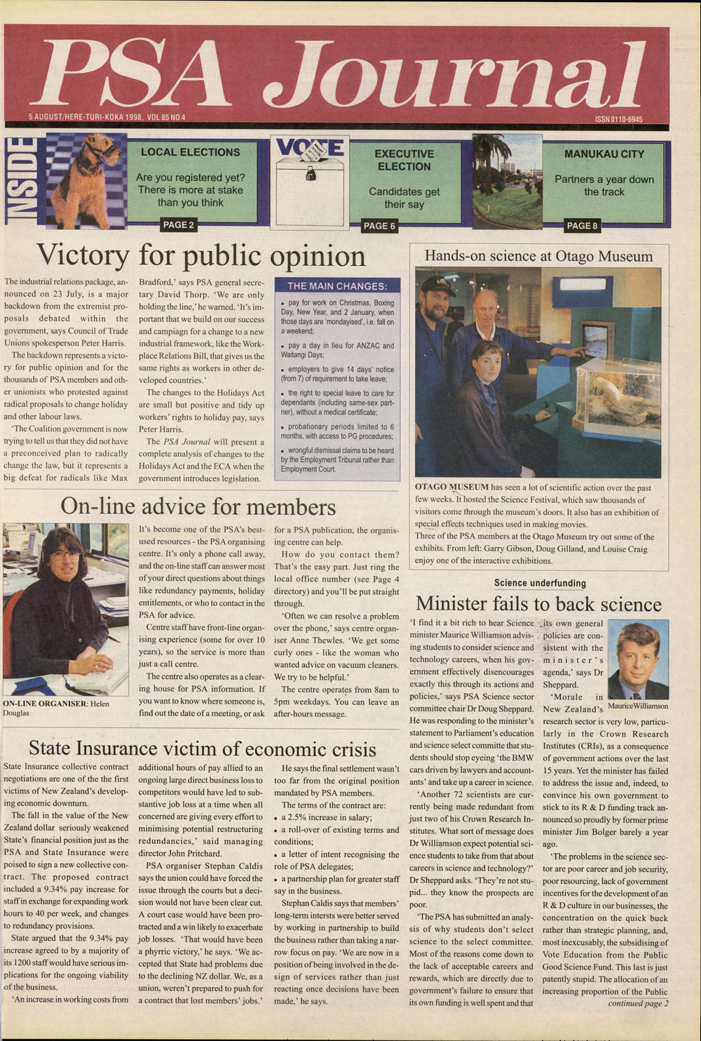 PSA Journal: Vol 85 No 4, August 1998