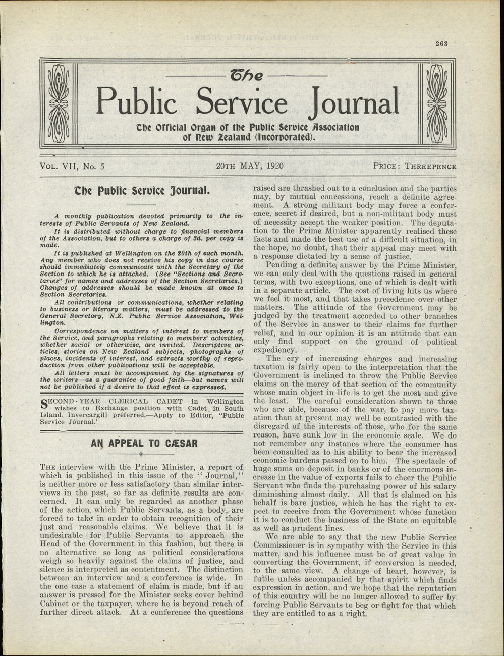 PSA Journal: Vol 7 No 5, May 1920