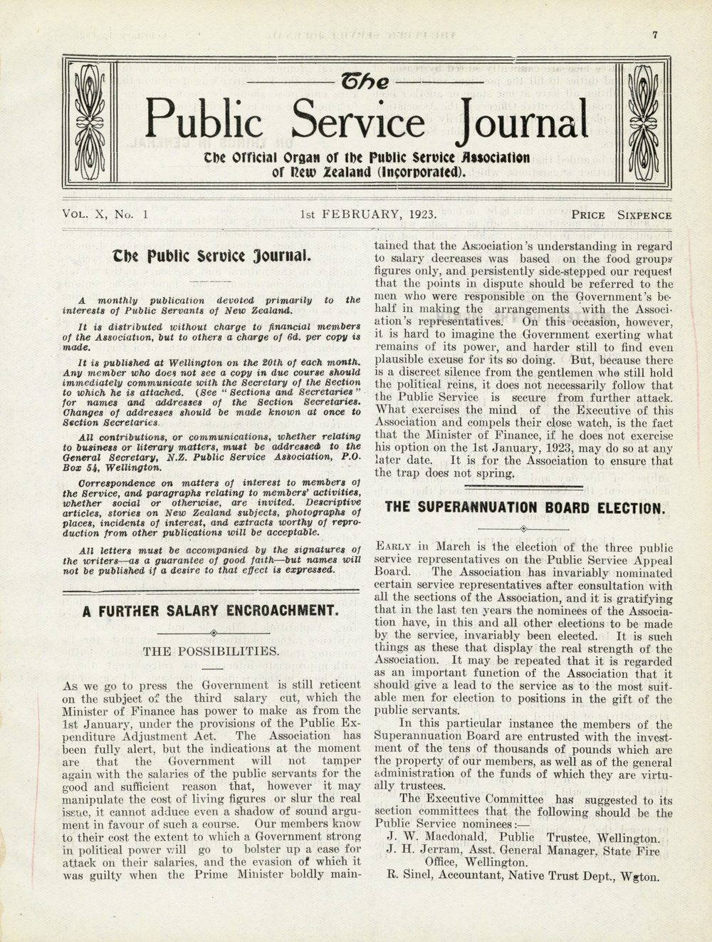 PSA Journal: Vol 10 No 1, February 1923