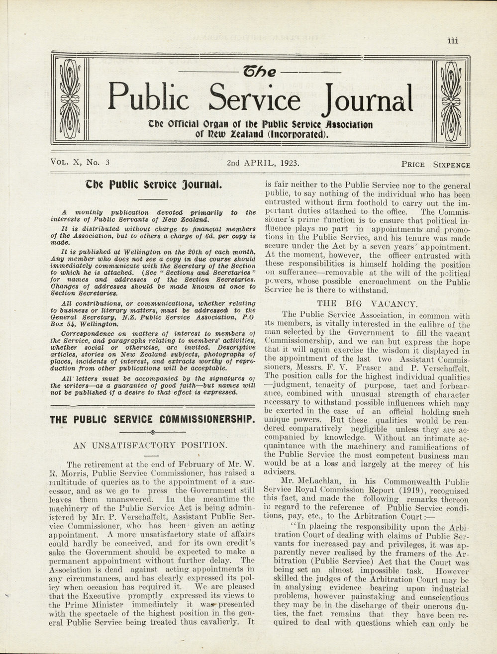 PSA Journal: Vol 10 No 3, April 1923