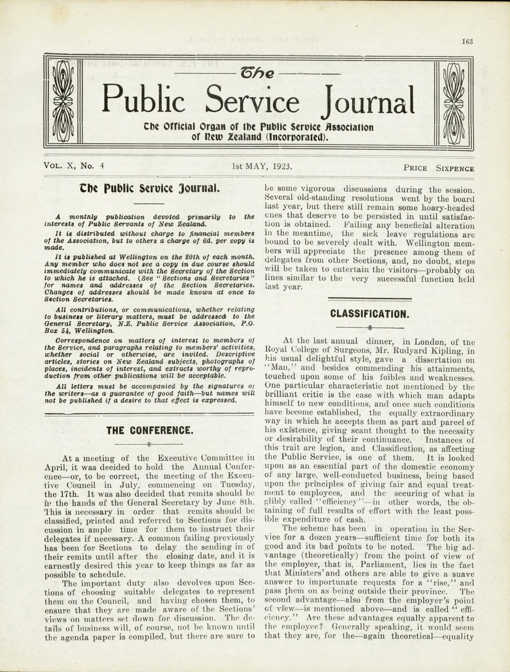 PSA Journal: Vol 10 No 4, May 1923