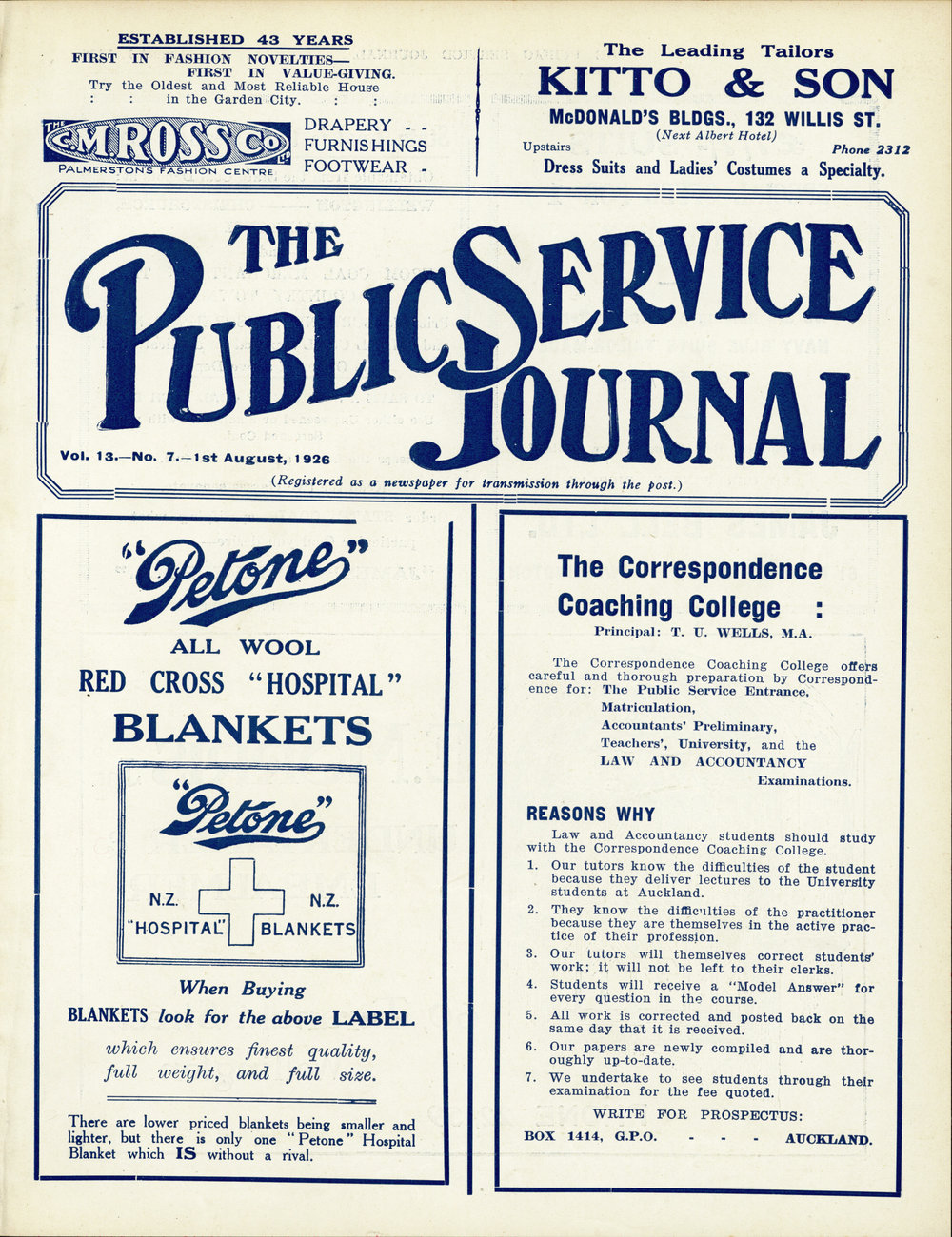 PSA Journal: Vol 13 No 7, August 1926