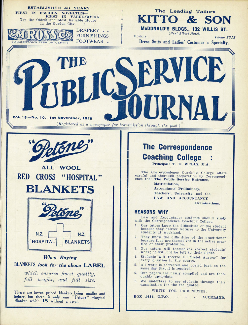 PSA Journal: Vol 13 No 10, November 1926