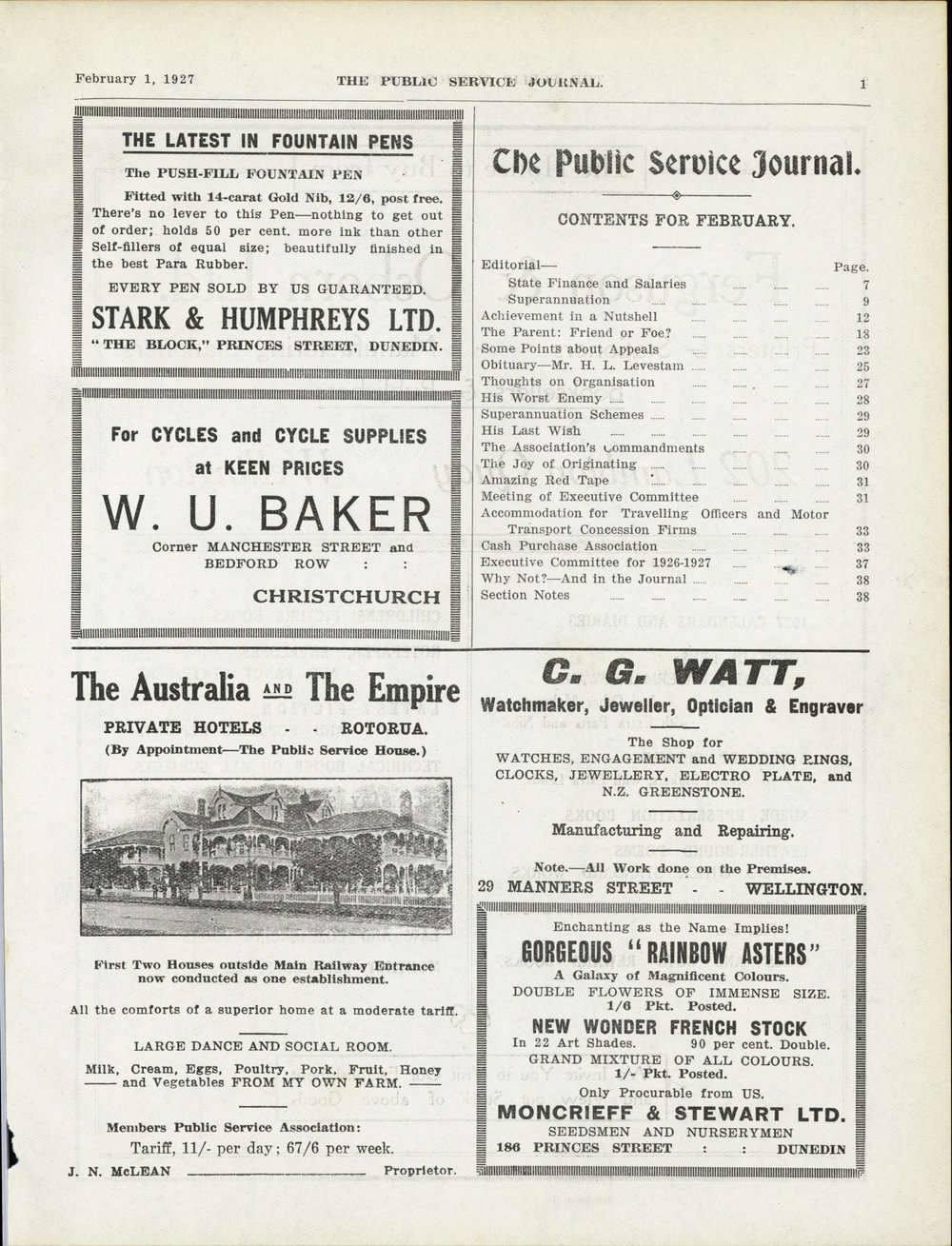 PSA Journal: Vol 14 No 1, February 1927