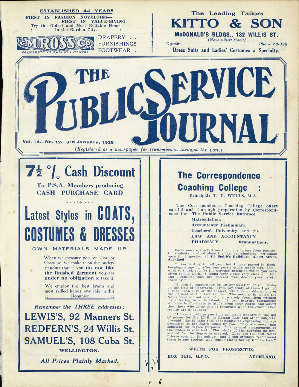 PSA Journal: Vol 14 No 12, January 1928
