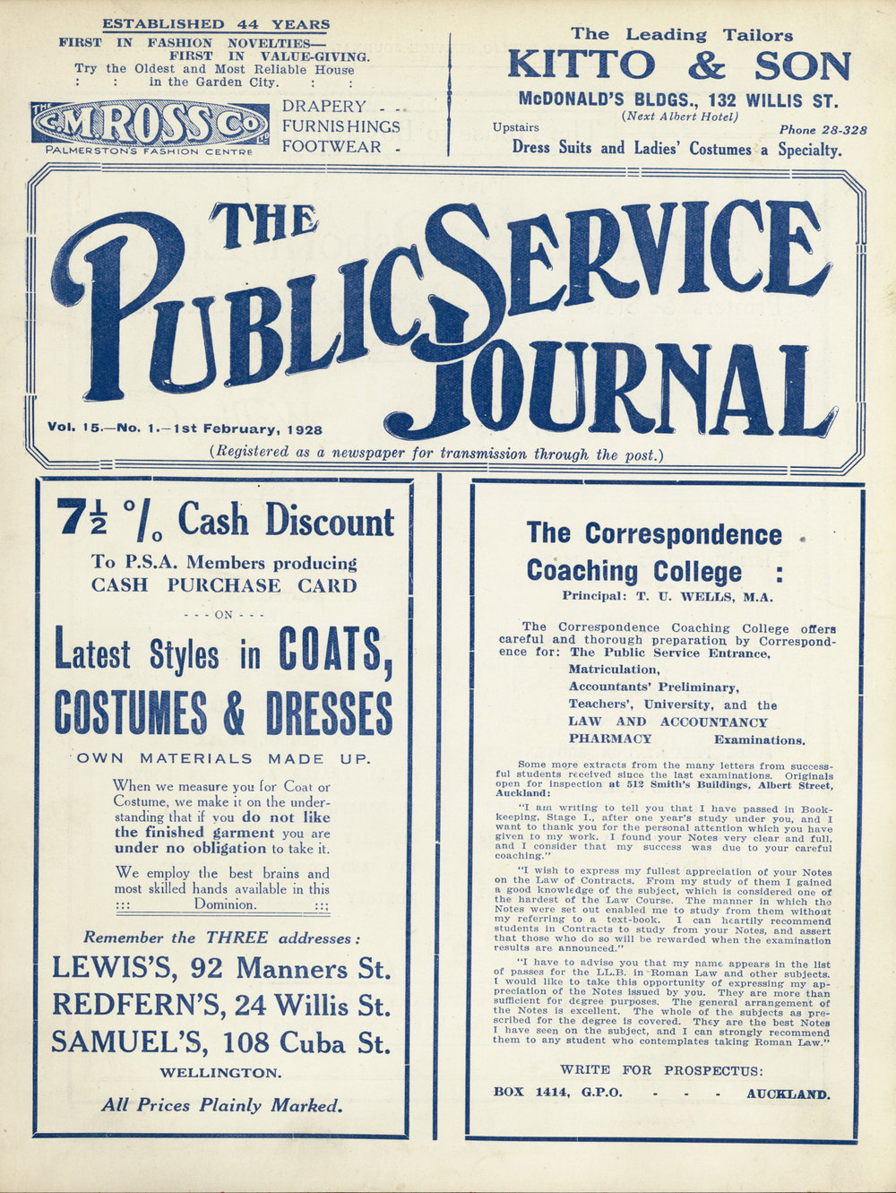 PSA Journal: Vol 15 No 1, February 1928