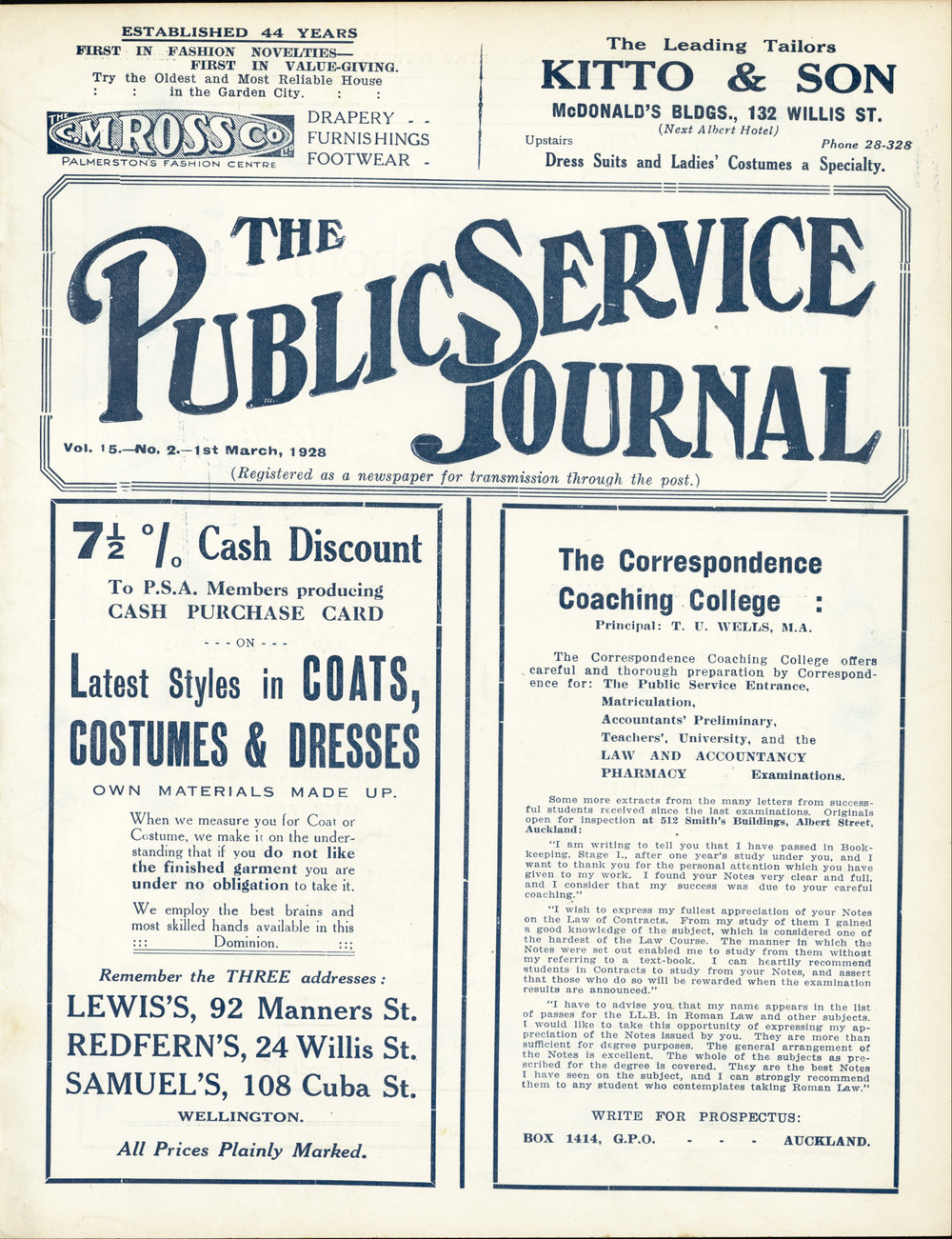PSA Journal: Vol 15 No 2, March 1928