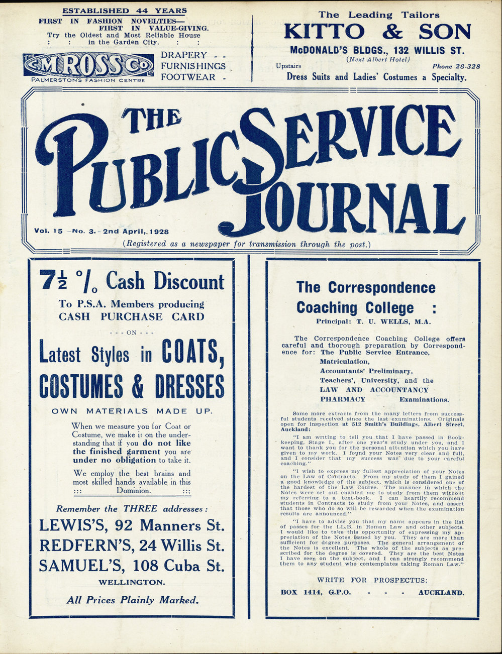 PSA Journal: Vol 15 No 3, April 1928