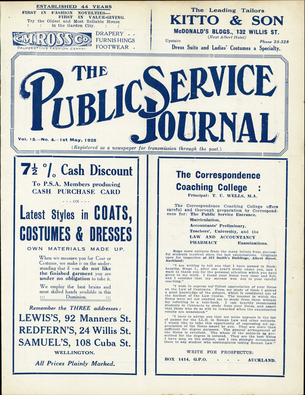 PSA Journal: Vol 15 No 4, May 1928