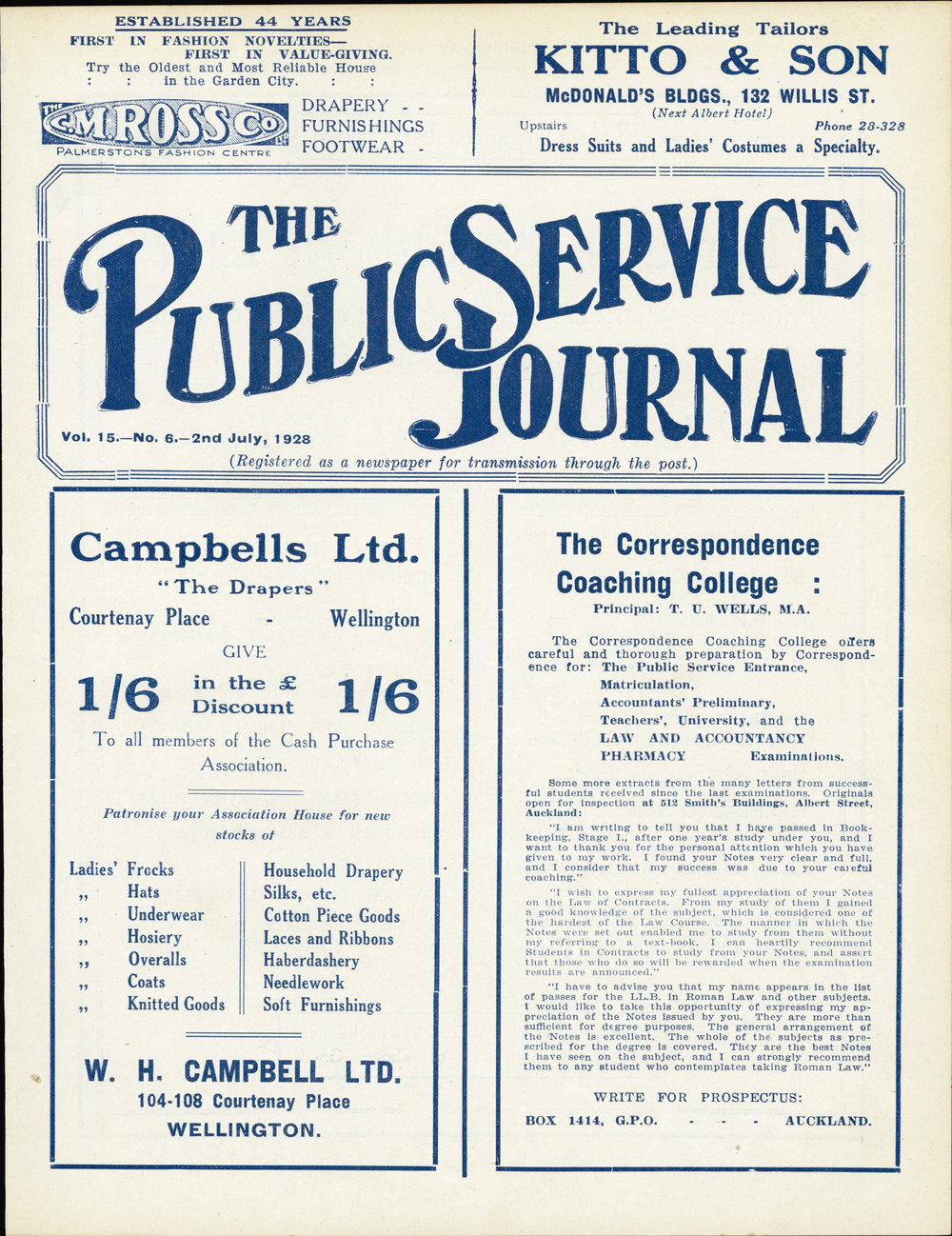 PSA Journal: Vol 15 No 6, July 1928