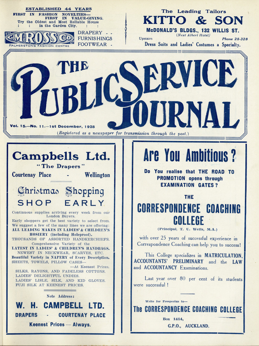 PSA Journal: Vol 15 No 11, December 1928