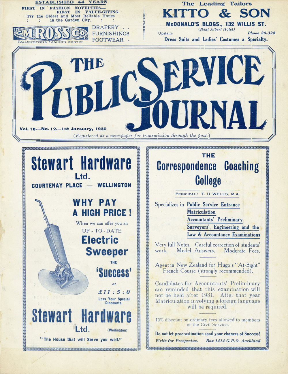 PSA Journal: Vol 16 No 12, January 1930