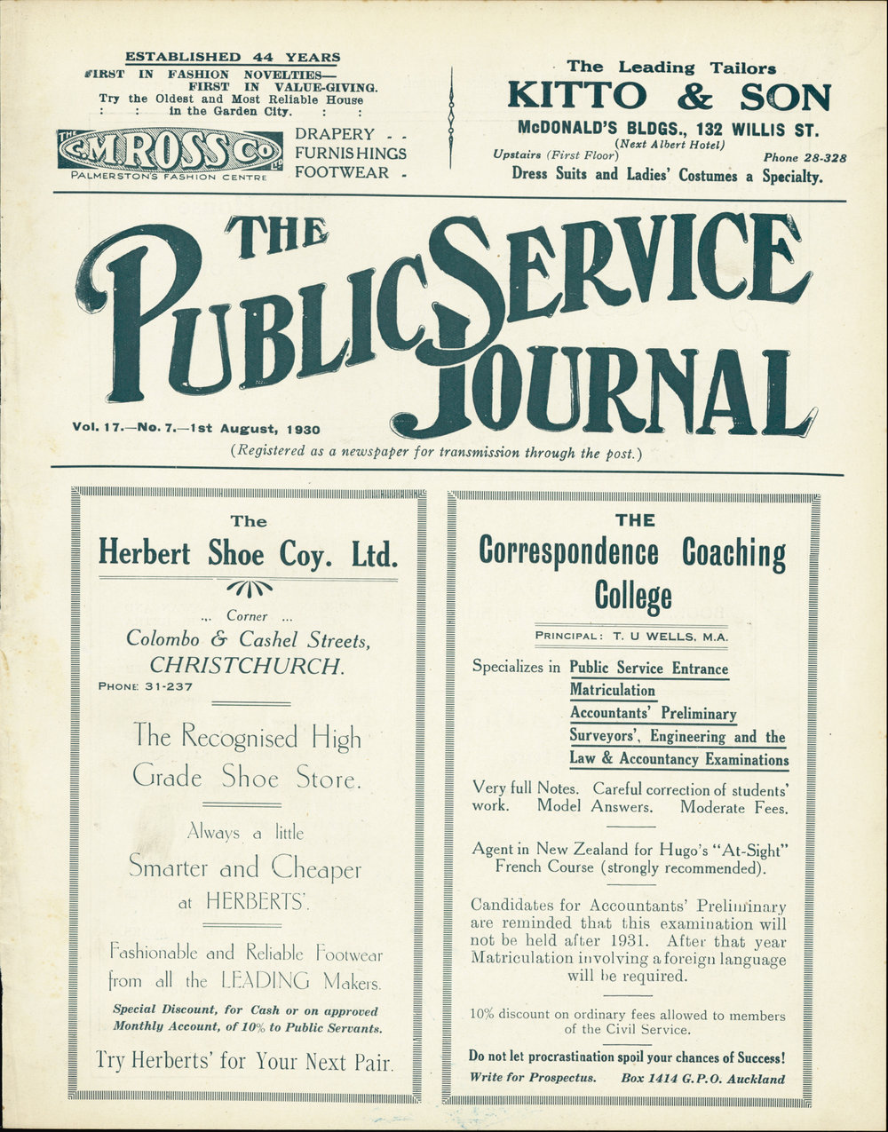 PSA Journal: Vol 17 No 7, August 1930