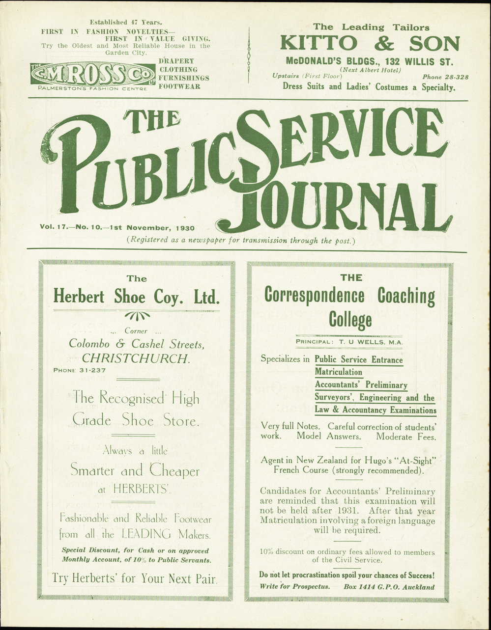 PSA Journal: Vol 17 No 10, November 1930