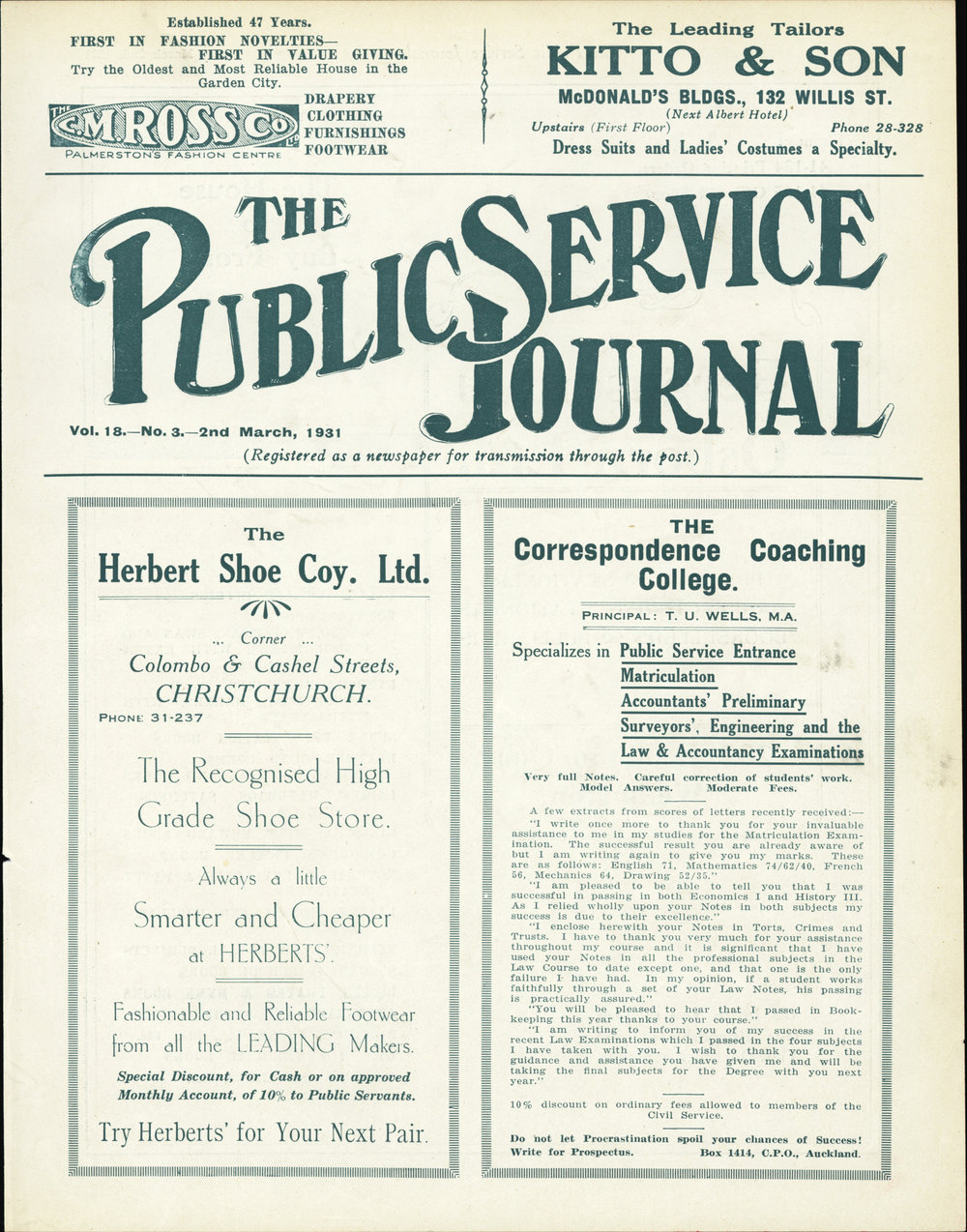 PSA Journal: Vol 18 No 3, March 1931