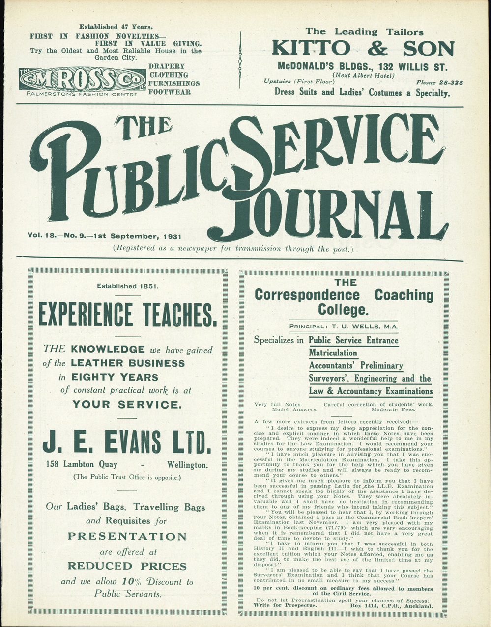 PSA Journal: Vol 18 No 9, September 1931