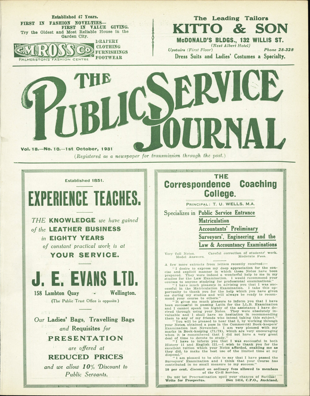 PSA Journal: Vol 18 No 10, October 1931