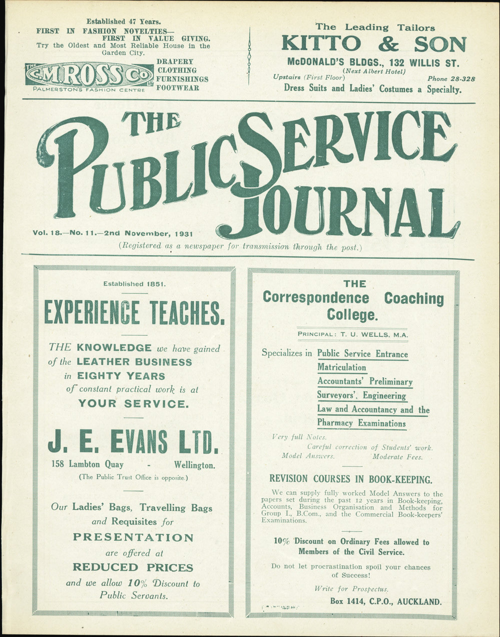PSA Journal: Vol 18 No 11, November 1931