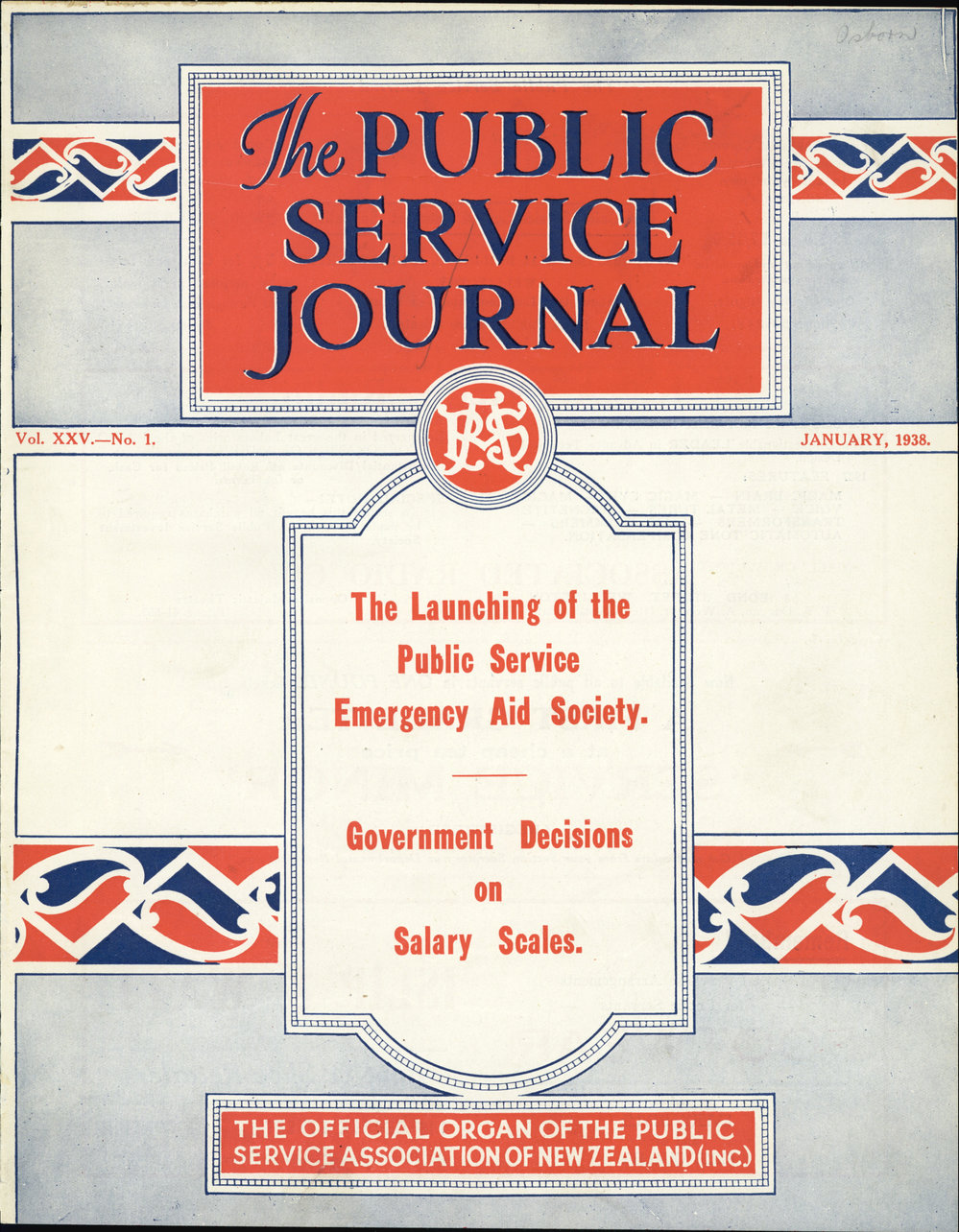 PSA Journal: Vol 25 No 1, January 1938