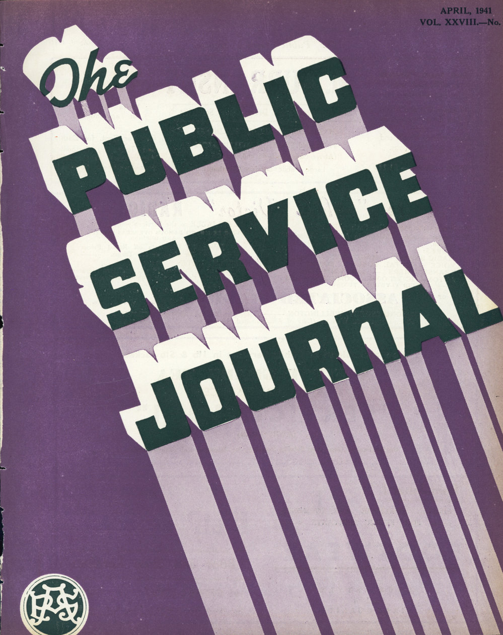 PSA Journal: Vol 28 No 4, April 1941