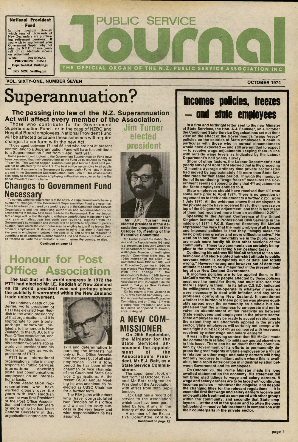 PSA Journal: Vol 61 No 7, October 1974