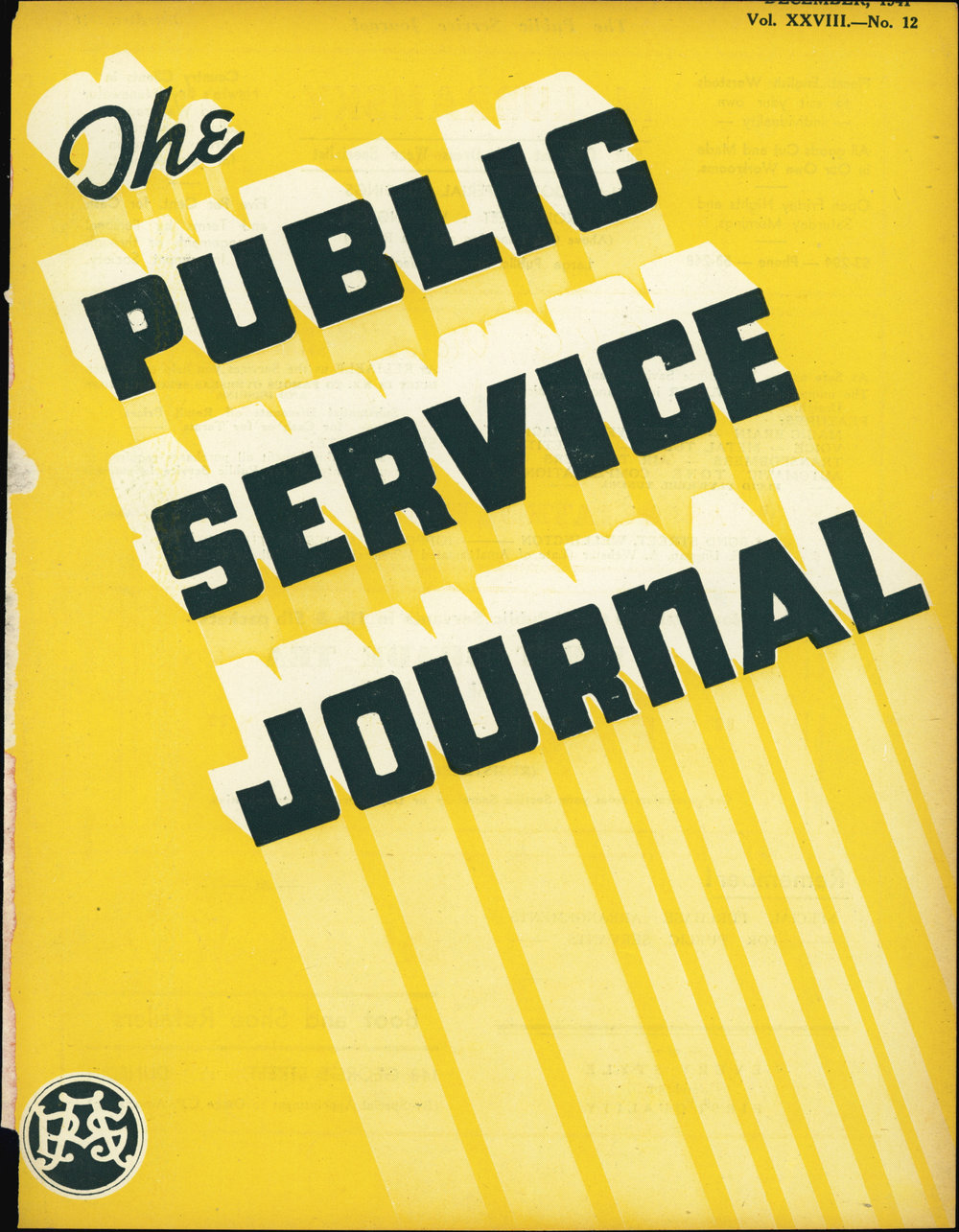 PSA Journal: Vol 28 No 12, December 1941
