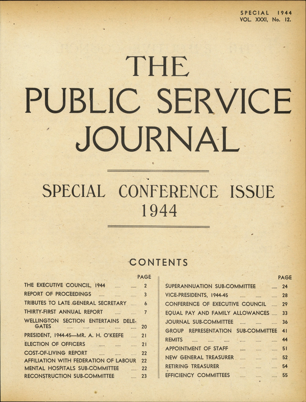 PSA Journal: Vol 31 No 12, Special Conference Issue 1944