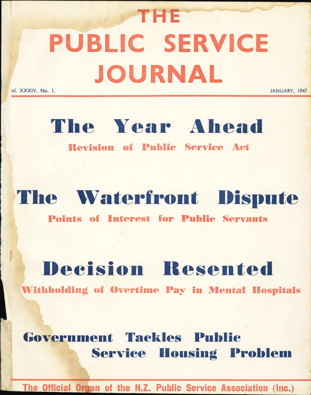 PSA Journal: Vol 34 No 1, January 1947