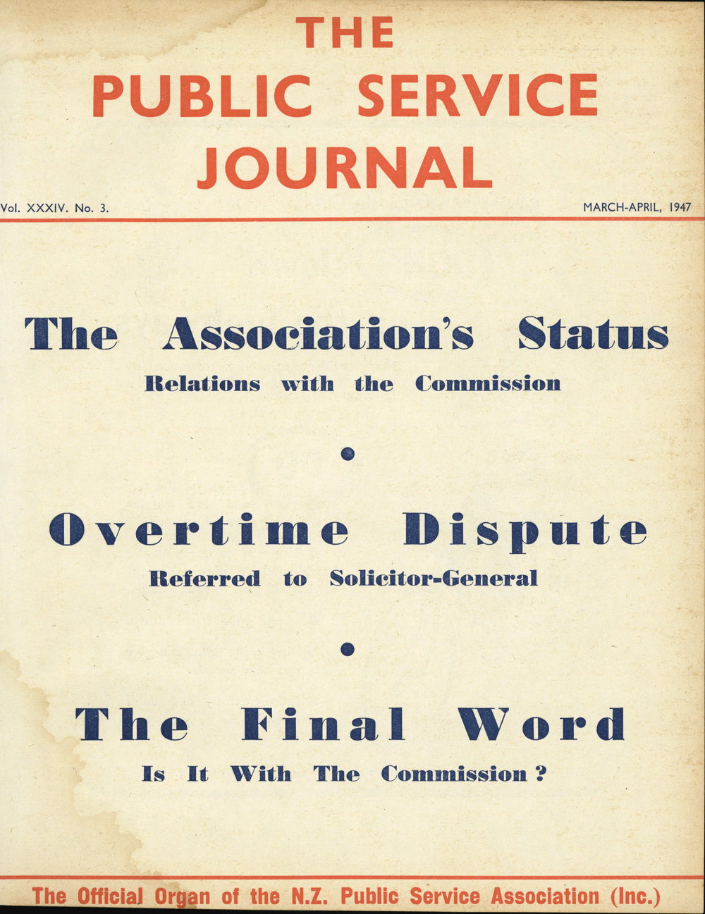 PSA Journal: Vol 34 No 3, March 1947