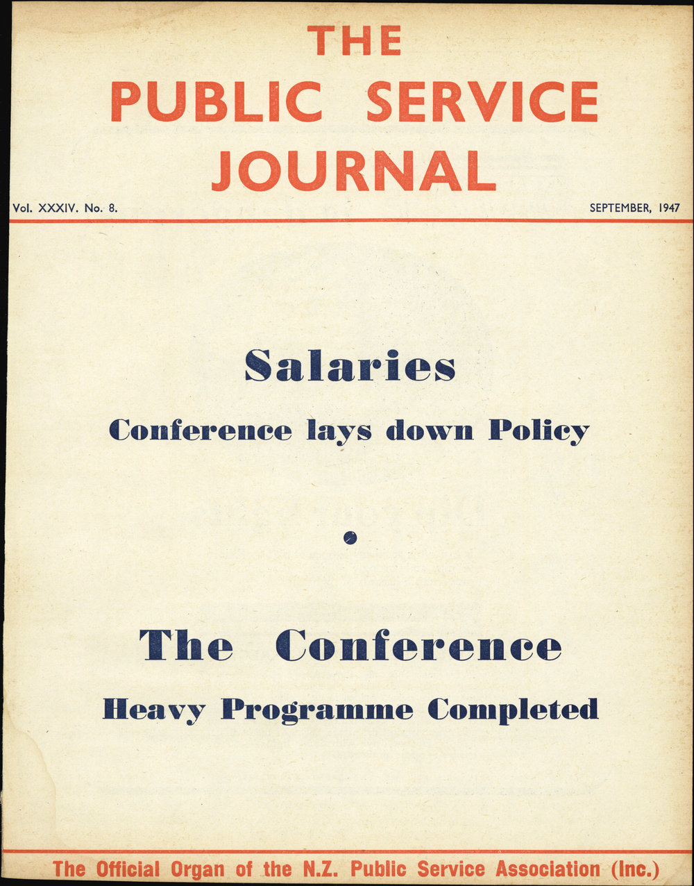 PSA Journal: Vol 34 No 8, September 1947