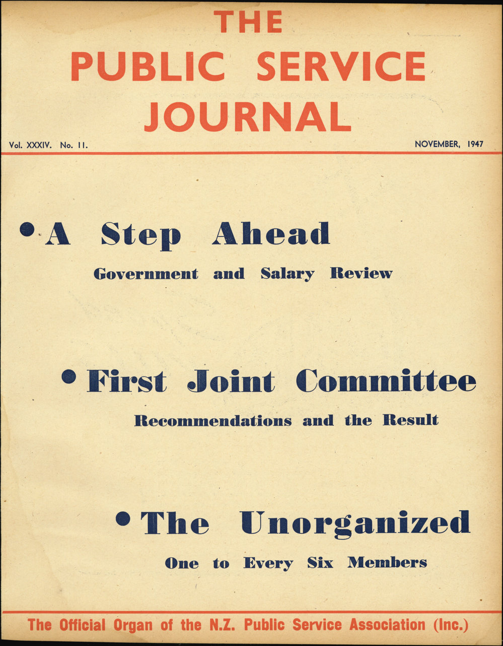 PSA Journal: Vol 34 No 11, November 1947