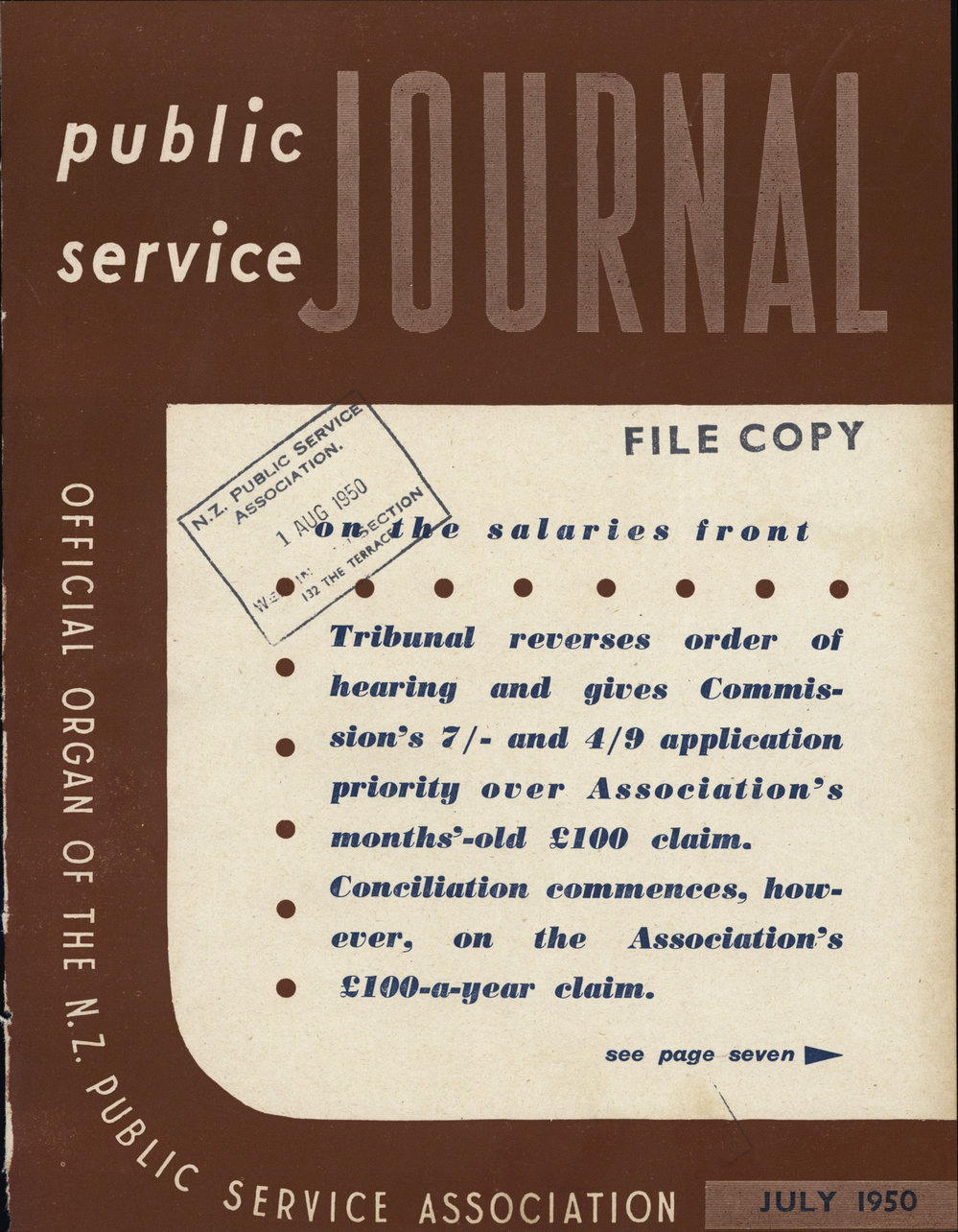 PSA Journal: Vol 37 No 7, July 1950