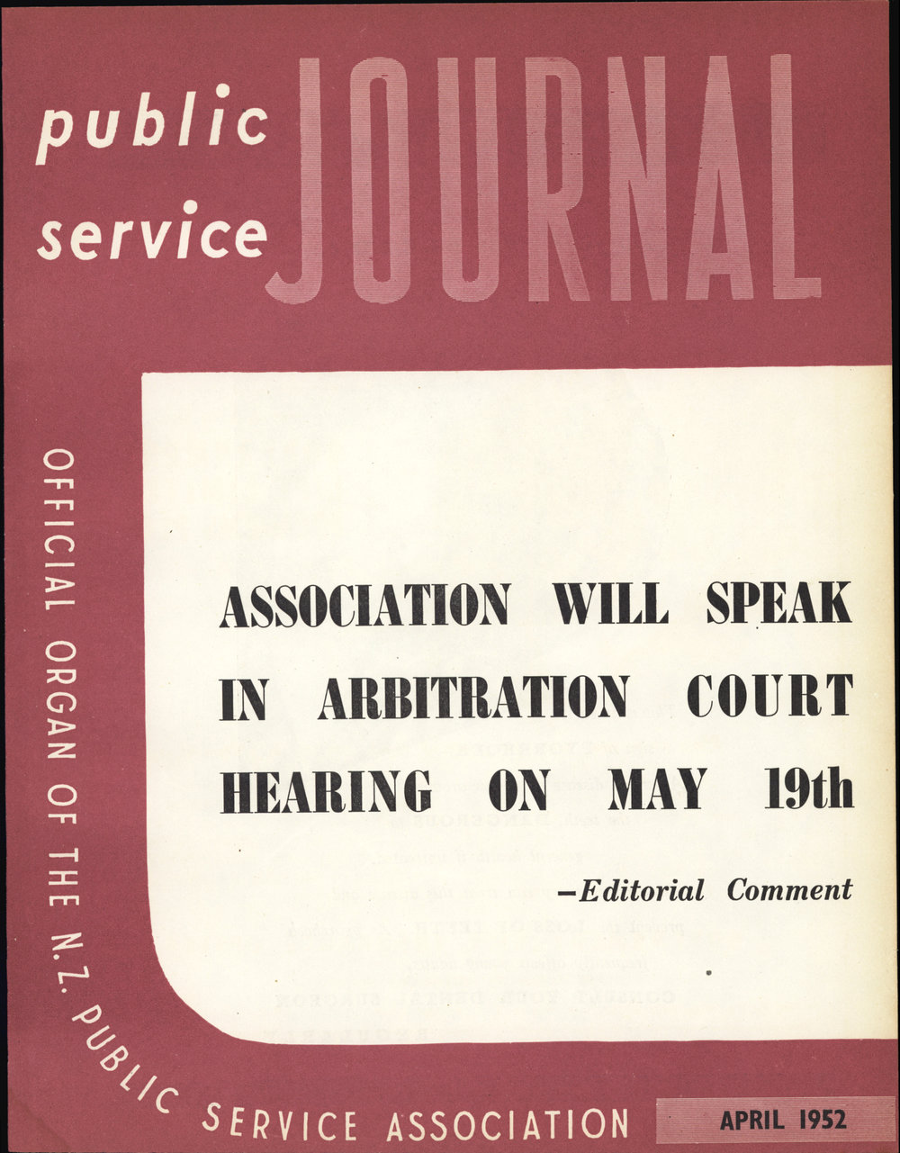 PSA Journal: Vol 39 No 4, April 1952