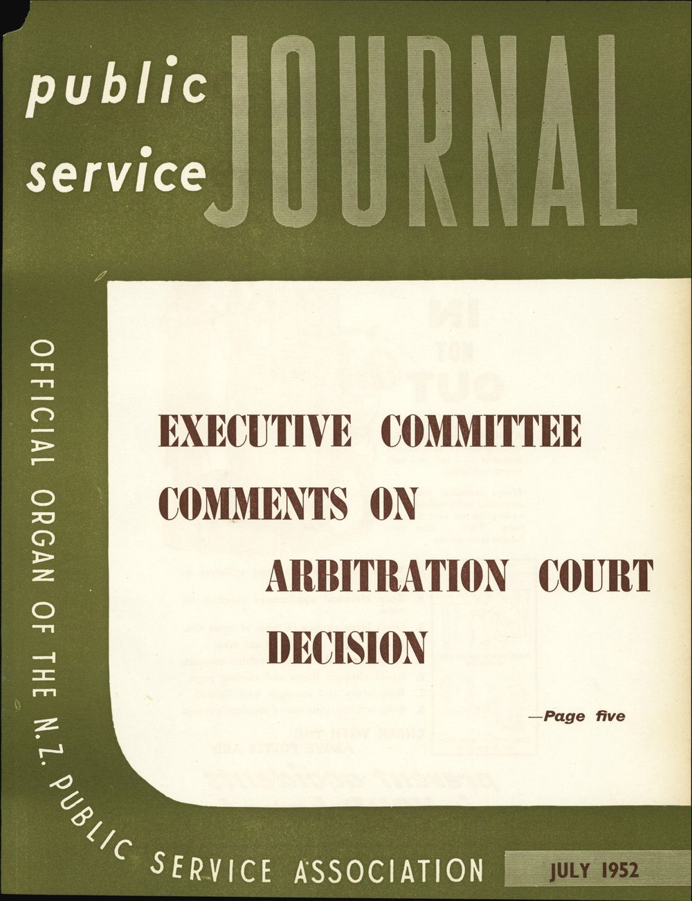 PSA Journal: Vol 39 No 7, July 1952
