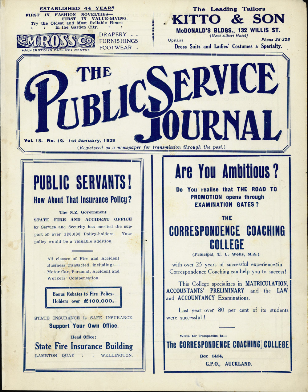 PSA Journal: Vol 15 No 12, January 1929