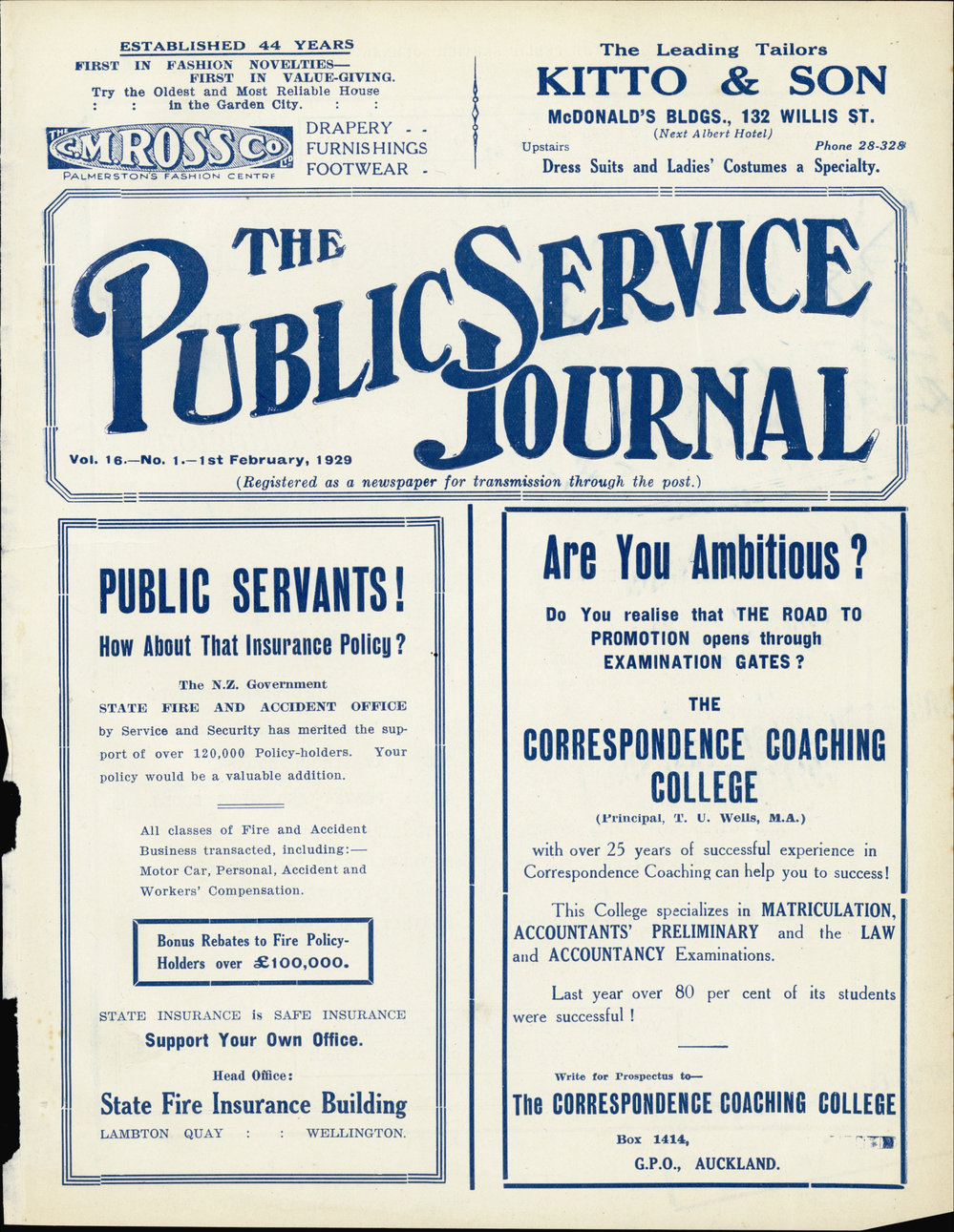 PSA Journal: Vol 16 No 1, February 1929