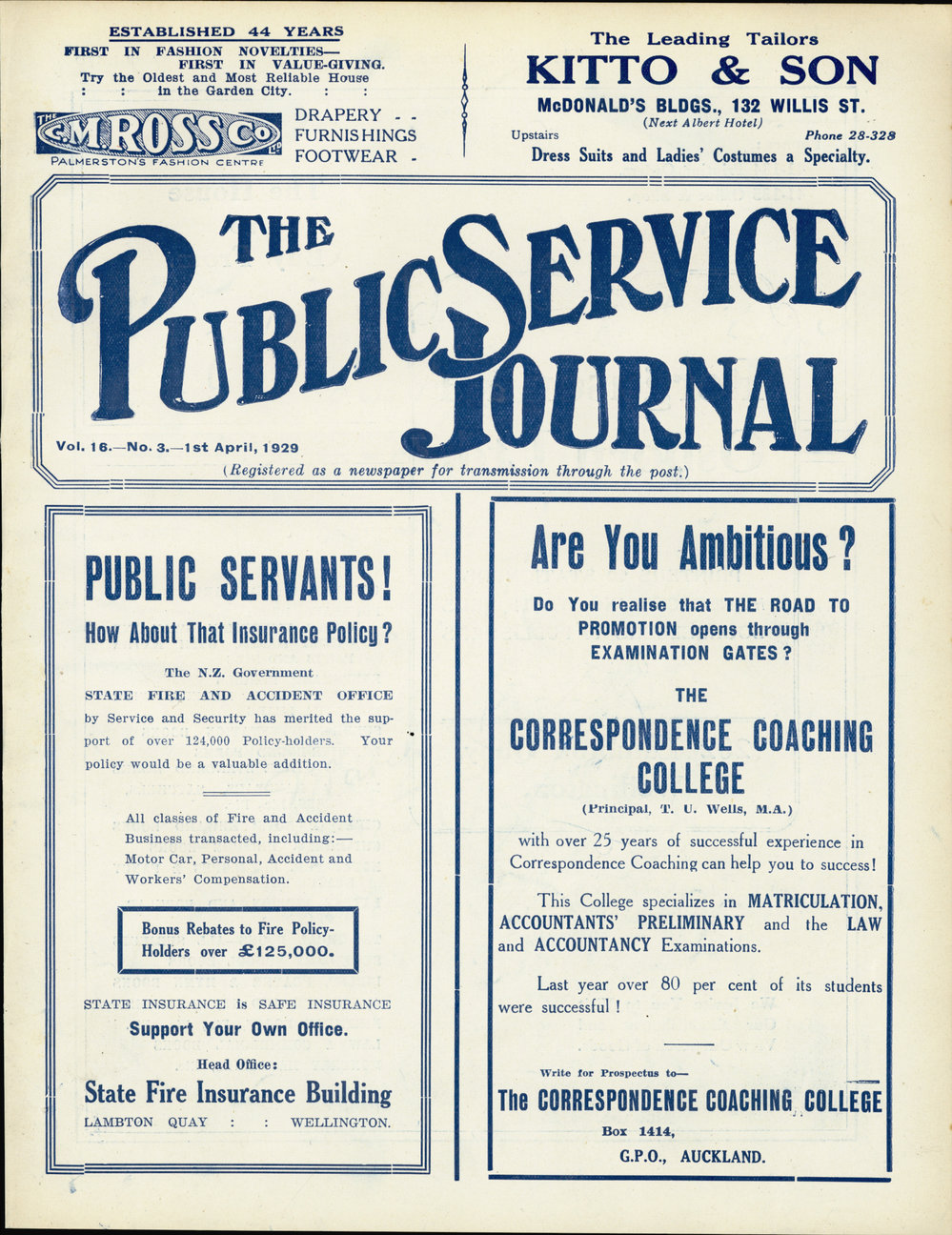 PSA Journal: Vol 16 No 3, April 1929
