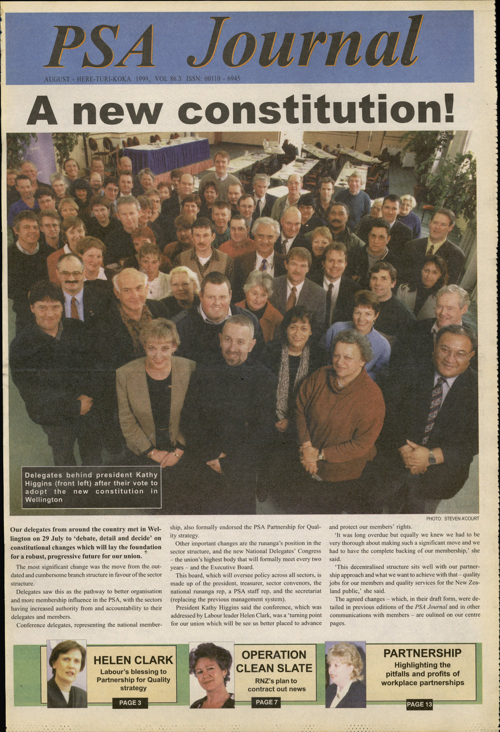 PSA Journal: Vol 86 No 3, August 1999