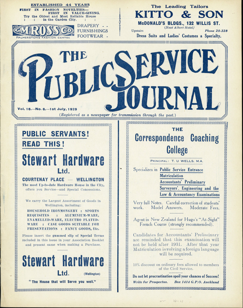 PSA Journal: Vol 16 No 6, July 1929