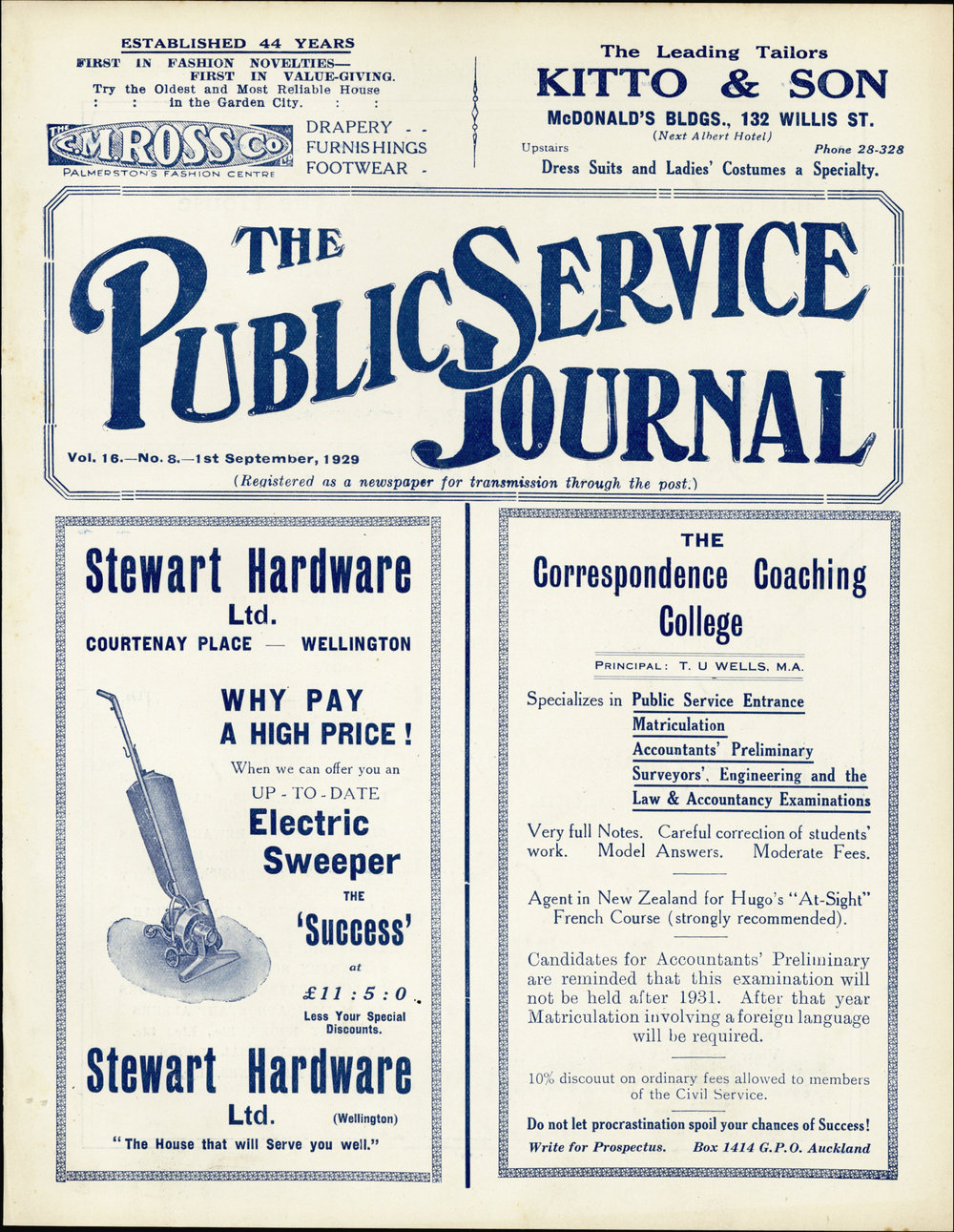 PSA Journal: Vol 16 No 8, September 1929