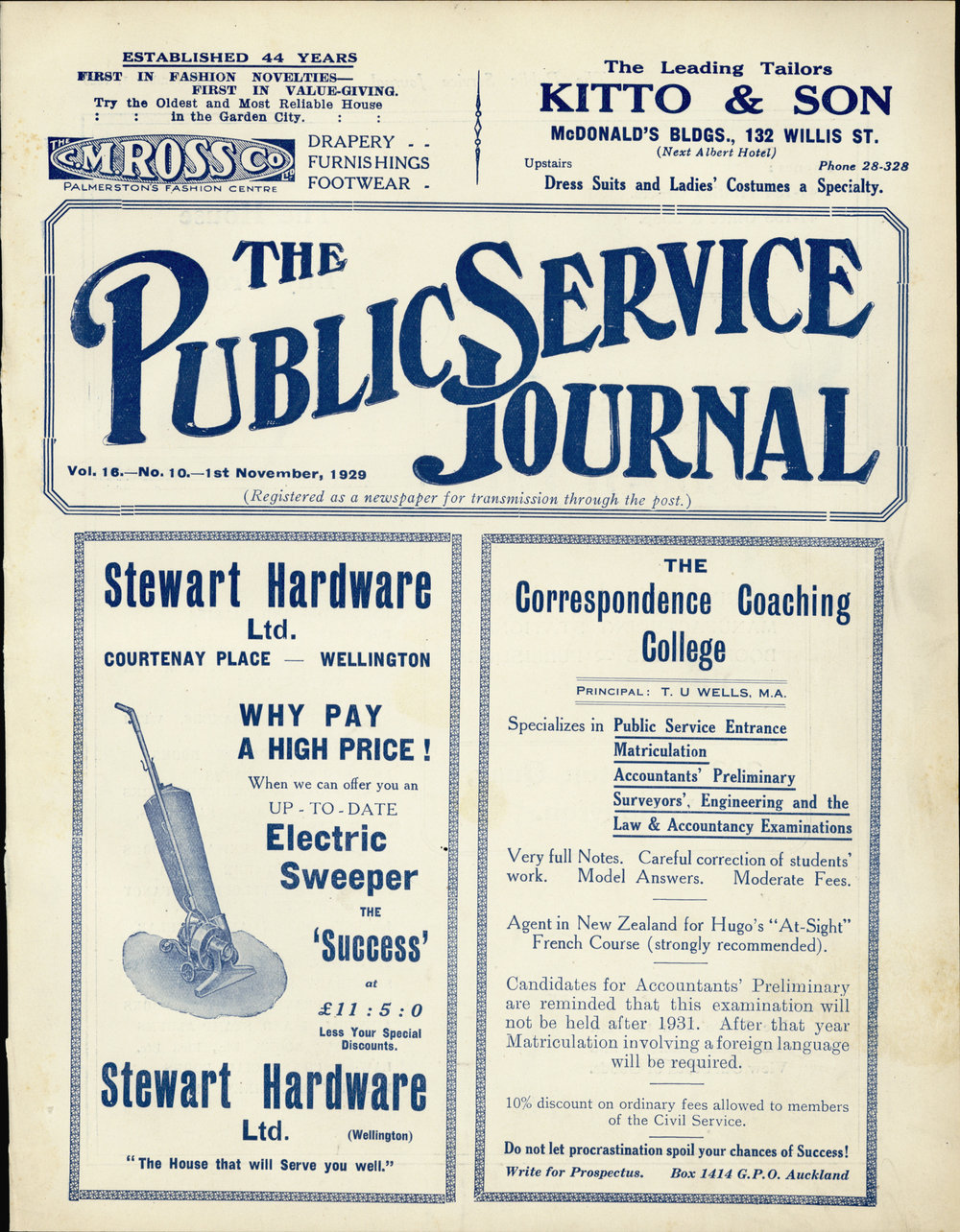 PSA Journal: Vol 16 No 10, November 1929