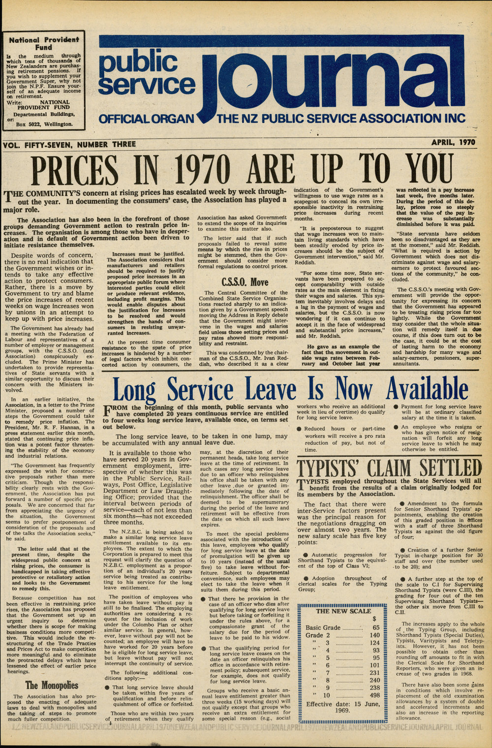 PSA Journal: Vol 57 No 3, April 1970